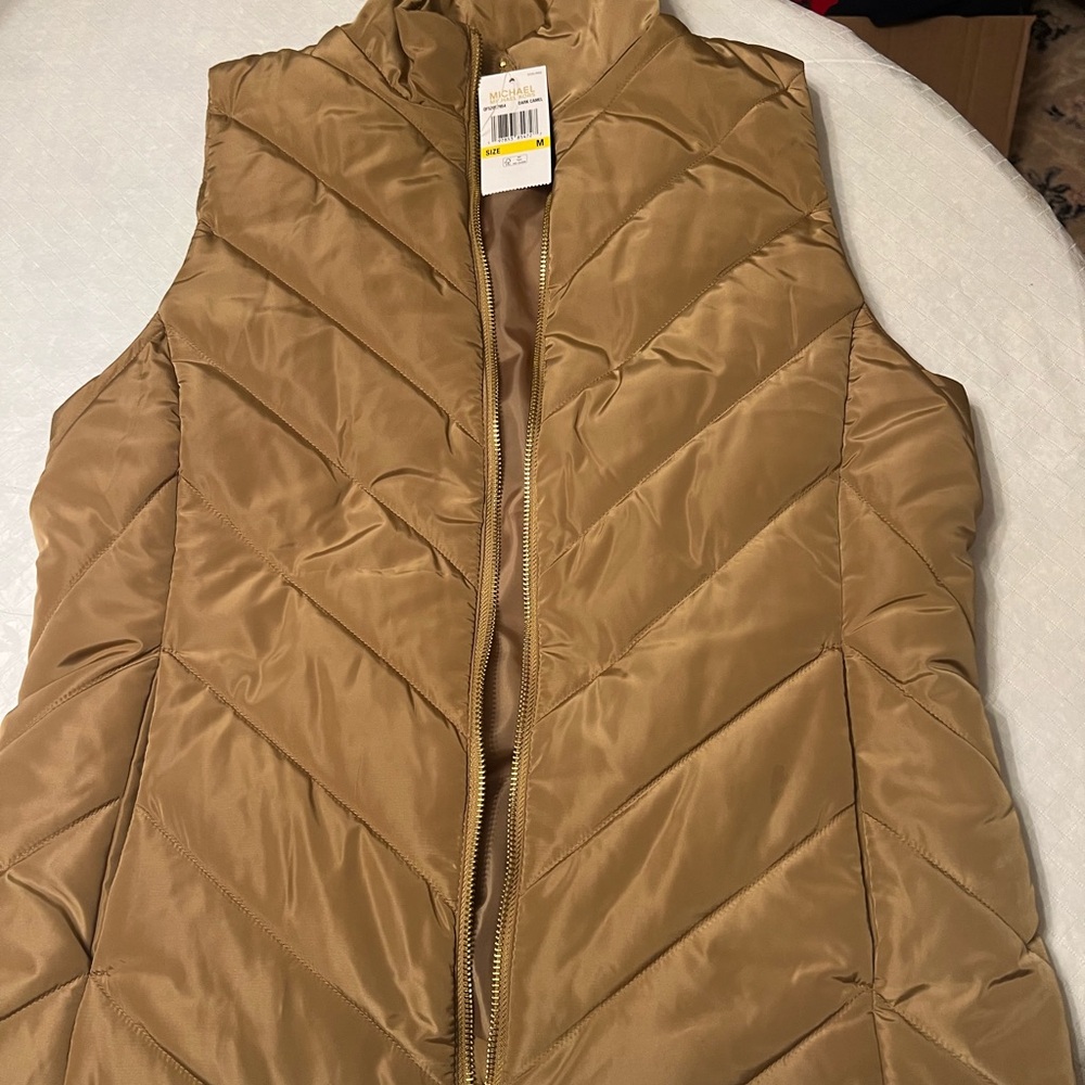 Michael Kors Camel Color Puffer Vest NWT
